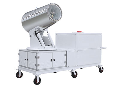 鄭通風機新款手推箱體式霧炮機，大容量水箱，噴霧時間持久