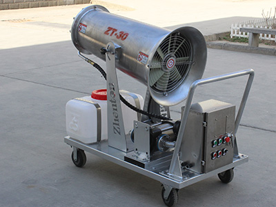 我司30型不銹鋼霧炮，適用于酸堿環境